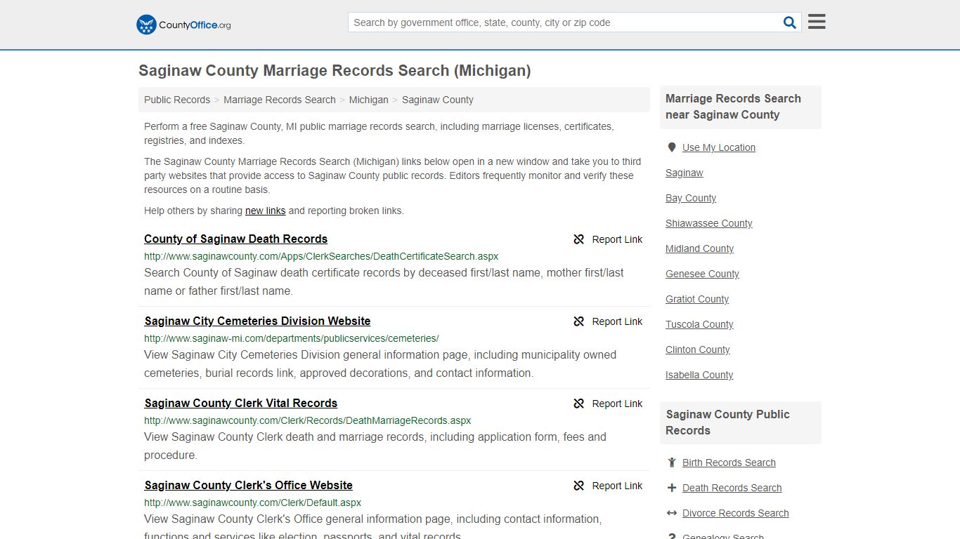 Marriage Records Search - Saginaw County, MI (Marriage ...